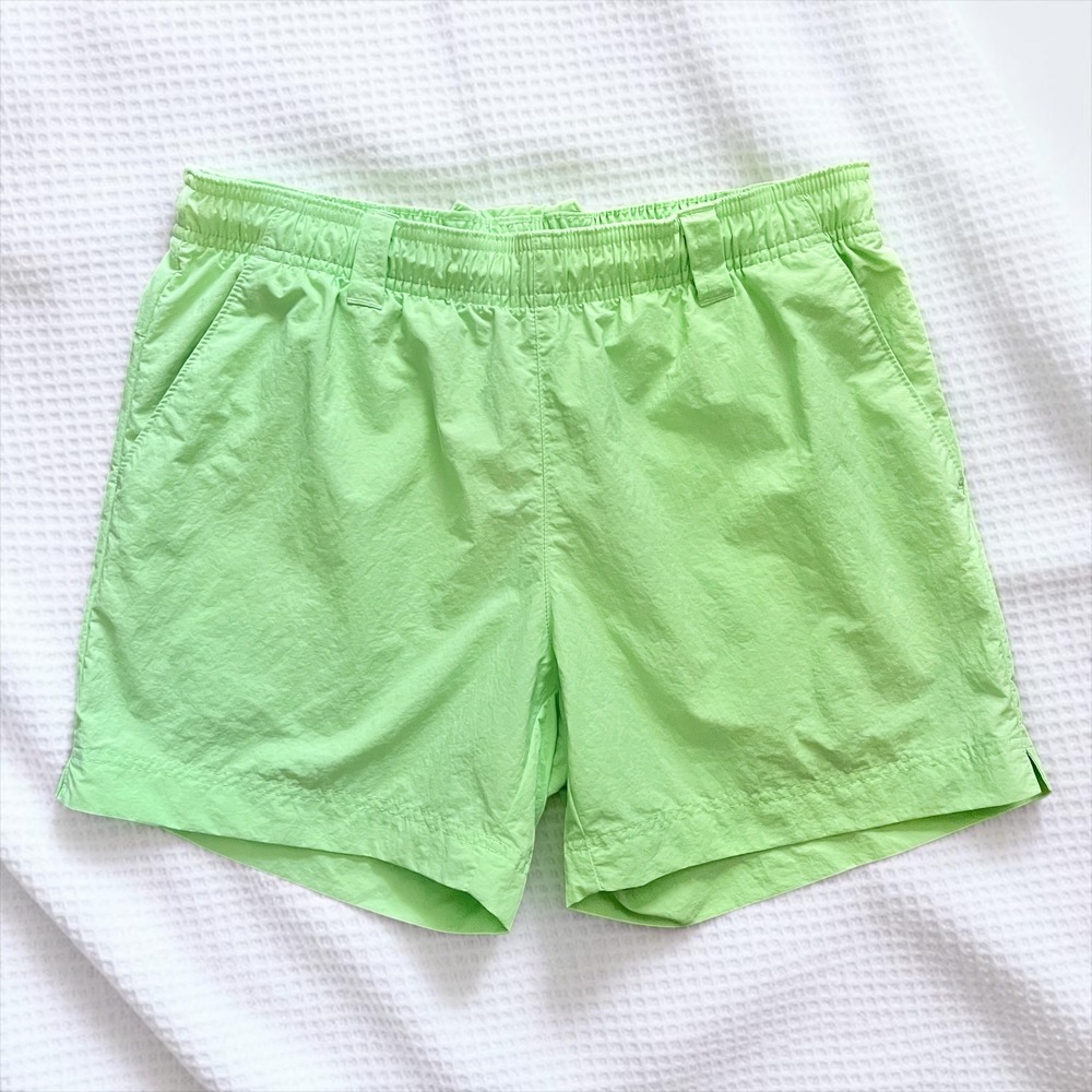 Columbia Backcast Water Shorts Women's Small Light Lime Green Nylon Hiking Beach